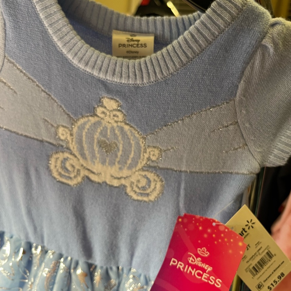 Disney Princess Light Blue Dress with Glitter Carriage